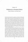 Research paper thumbnail of Withdrawal as Dissident Politics