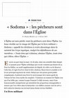 Research paper thumbnail of « Sodoma » : les pécheurs sont dans l’Église