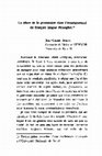 Research paper thumbnail of La place de la grammaire dans l'enseignement du français langue étrangère.