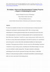 Research paper thumbnail of 2020 (with T. Niikawa, H. Hamada, S. Nishida): Developing a short-term phenomenological training program: A report of methodological lessons