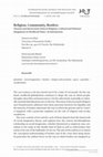 Research paper thumbnail of Religion, Community, Borders Tensions and Interactions between Religious, Cultural and National Imaginaries in Neoliberal Times. An Introduction