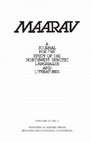 Research paper thumbnail of Richey, Madadh; Vanderhooft, David S.; and Lipschits, Oded. 2019. Two Private Babylonian Period Stamp Impressions from Ramat Rahel. Maarav 23.2: 289-306.