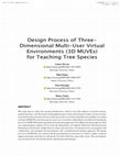 Research paper thumbnail of Design Process of Three- Dimensional Multi-User Virtual Environments (3D MUVEs) for Teaching Tree Species