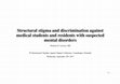 Research paper thumbnail of Structural stigma and discrimination against medical students and residents with suspected mental disorders