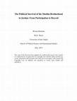 Research paper thumbnail of The Political Survival of the Muslim Brotherhood in Jordan: From Participation to Boycott