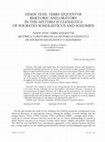 Research paper thumbnail of FIDEM TENE, VERBA SEQVENTVR. RHETORIC AND ORATORY IN THE HISTORIA ECCLESIASTICA OF SOCRATES SCHOLASTICUS AND SOZOMEN FIDEM TENE, VERBA SEQVENTVR. RETÓRICA Y ORATORIA EN LA HISTORIA ECLESIÁSTICA DE SÓCRATES ESCOLÁSTICO Y SOZOMENO