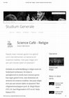 Research paper thumbnail of Science Cafe: Religie (2020)