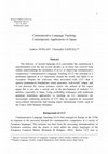 Research paper thumbnail of Communicative Language Teaching: Contemporary Applications in Japan