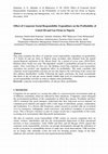 Research paper thumbnail of Effect of Corporate Social Responsibility Expenditure on the Profitability of Listed Oil and Gas Firms in Nigeria