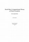 Research paper thumbnail of David Marr's Computational Theory of Visual Perception