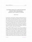 Research paper thumbnail of Los últimos pasos de la novela de formación alemana: Berlin Alexanderplatz Integración social y pérdida de la identidad