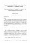 Research paper thumbnail of La teoría marxiana del valor como crítica a las categorías de la economía política