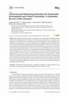 Research paper thumbnail of Achieving and Monitoring Education for Sustainable Development and Global Citizenship: A Systematic Review of the Literature