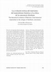 Research paper thumbnail of La evolución teórica del marxismo: del materialismo histórico a la crítica de la conciencia fetichista