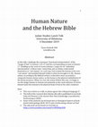 Research paper thumbnail of Human Nature and the Hebrew Bible. Presentation