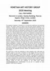 Research paper thumbnail of Cfp: 'Genders', Second Seminar of the Venetian Art History Group / 19 September 2020, Warwick in London at King's Cross CANCELLED