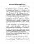 Research paper thumbnail of PROYECTOS DE PARLAMENTARISMO EN MÉXICO