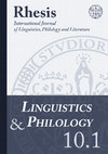 Research paper thumbnail of Rhesis - Linguistics and Philology. 10.1 (2019). Full issue