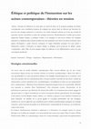 Research paper thumbnail of Éthique et politique de l'immersion sur les scènes contemporaines : théories en tension