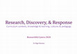 Research paper thumbnail of Research, discovery, & response NN ResearchEd Cymru Feb