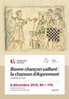 Research paper thumbnail of Journée d'étude d'agrégation 2020 : "Bonne chançon vaillant : la chanson d' Aspremont"