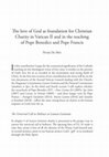 Research paper thumbnail of "The Love of God as Foundation for Christian Charity in Vatican II and in the Teaching of Pope Benedict and Pope Francis," in Apprehending Love: Theological and Philosophical Inquiries, eds. Pekka Kärkkäinen & Olli-Pekka Vainio, Helsinki, Luther-Agricola-Society, 2019, 209-227