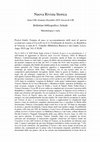 Research paper thumbnail of Recensione a P. Sarpi, Trattato di pace et accomodamento, a cura di V. Vianello, in Nuova Rivista Storica Bollettino bibliografico, 2019, fasc. 1-3