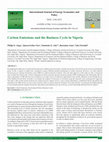 Research paper thumbnail of Carbon Emissions and the Business Cycle in Nigeria