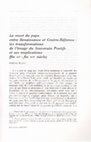 Research paper thumbnail of La mort du pape entre Renaissance et Contre-réforme: les transformations de l'image du Souverain Pontife et ses implications (fin XVe-fin XVIe s.)