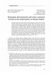 Research paper thumbnail of Restoration, Reconstruction and Union: memories of home in the stratiot poetry of Antonio Molino