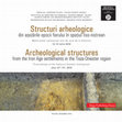 Research paper thumbnail of Structuri arheologice din aşezările epocii fierului în spaţiul tiso-nistrean. 2019 [Archaeological structures from the Iron Age settlements in the Tisza-Dniester region]