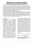 Research paper thumbnail of SÍNTESIS DE LA BICALUTAMIDA