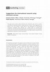 Research paper thumbnail of Suggestions for international research using electronic surveys