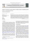 Research paper thumbnail of Analyses of the effect of seismic behavior of shallow tunnels in liquefiable grounds