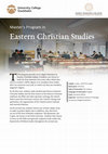 Research paper thumbnail of MTh in Eastern Christian Studies - Stockholm School of Theology