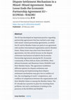 Research paper thumbnail of G. Fernández Arribas, "Dispute Settlement Mechanism in a Mixed-Mixed Agreement: Some Loose Ends.  The Economic Partnership Agreement EU- ECOWAS-WAEMU", Journal of International Dispute Settlement, Advance Articles, 2020