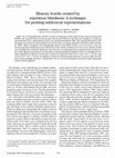 Research paper thumbnail of Illusory words created by repetition blindness: a technique for probing sublexical representations