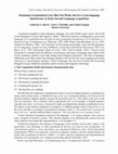 Research paper thumbnail of Dominant Grammatical Cues (But Not Weak) Survive Cross-language Interference in Early Second Language Acquisition