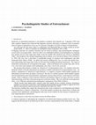 Research paper thumbnail of Psycholinguistic Studies of Entrenchment