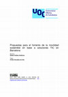 Research paper thumbnail of Propuestas para el fomento de la movilidad sostenible en base a soluciones TIC en Barcelona