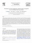 Research paper thumbnail of Evaluation of water productivity and fish yield in sewage-fed vis-a`-vis fertilized based carp culture