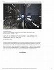 Research paper thumbnail of GET UP TO SPEED WITH ISTANBUL'S GALLERIES AND EMERGING ARTIST SPACES