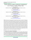 Research paper thumbnail of Farmers-Herders Conflicts and Ranches Establishment Law in Nigeria: A Study of Benue State