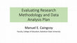 Research paper thumbnail of Evaluating Research Methodology and Data Analysis Plan