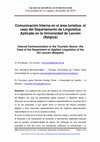 Research paper thumbnail of Internal Communication in the Touristic Sector: the Case of the Department of Applied Linguistics of the KU Leuven (Belgium)