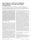 Research paper thumbnail of Direct evidence of 1,900 years of indigenous silver production in the Lake Titicaca Basin of Southern Peru (Schultze et al 2009, PNAS 106)