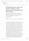 Research paper thumbnail of Review of. G. Alföldy, Die epigraphische Kultur der Römer. Studien zu ihrer Bedeutung, Entwicklung und Erforschung, ed. A. Chaniotis & Chr. Witschel, Stuttgart, 2018