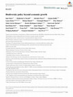 Research paper thumbnail of Biodiversity policy beyond economic growth