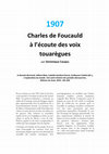 Research paper thumbnail of Charles de Foucauld à l'écoute des voix touarègues