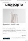 Research paper thumbnail of La propaganda e le arti durante il regime, in «L'Indiscreto», 02/12/2019, rivista on-line https://www.indiscreto.org/la-propaganda-fascista-e-le-arti/